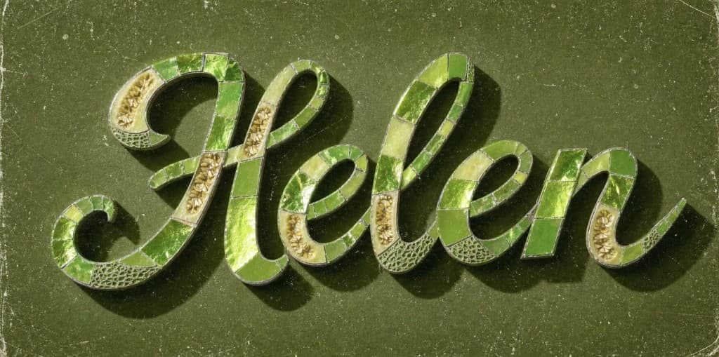 Helen typography Fruit Mosaic