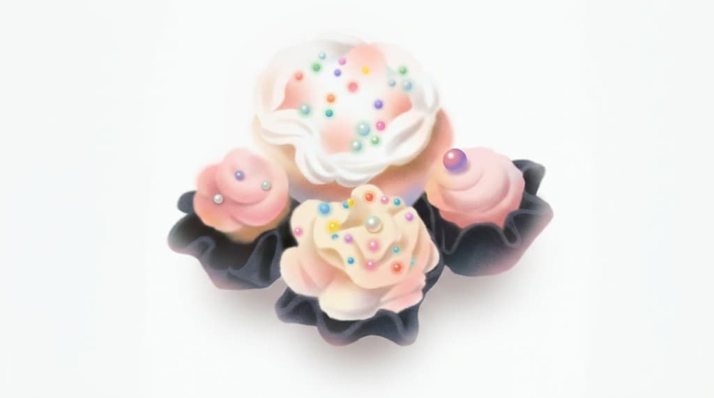 Soft Spot Cakes graphic with interactive sprinkle dots