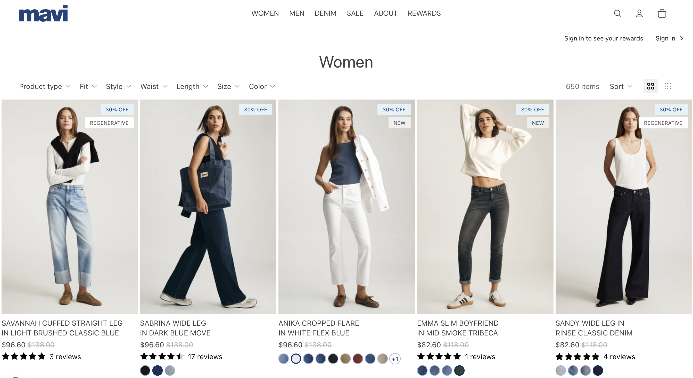 Mavi jeans category gallery — after
