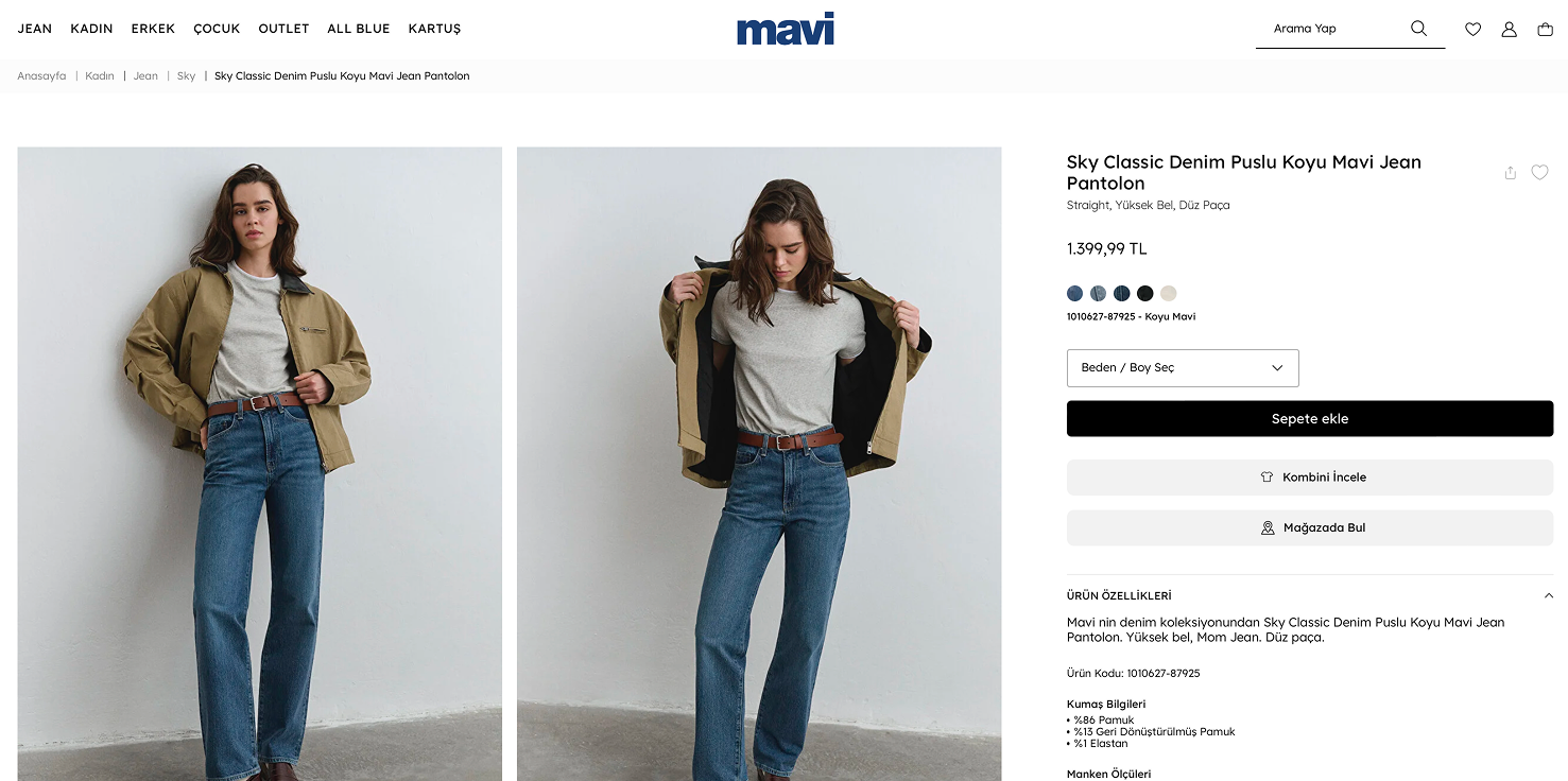 Mavi shopping experience — original